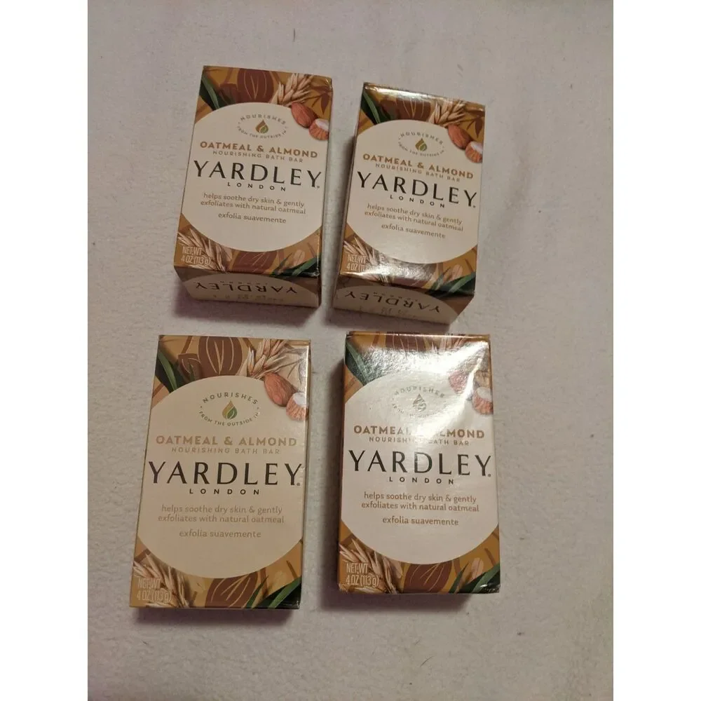 Yardley London Oatmeal & Almond Soap Bars Lot of 4 NIB